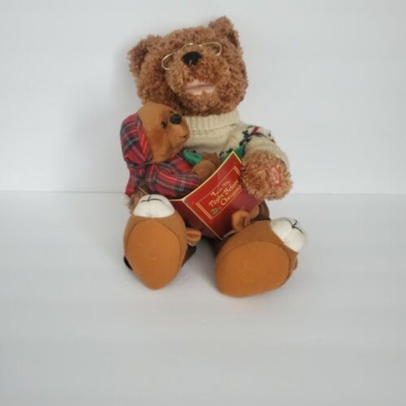 Avon Battery Operated Plush Twas The Night Before Christmas Story 2006 Bear - Picture 1 of 2